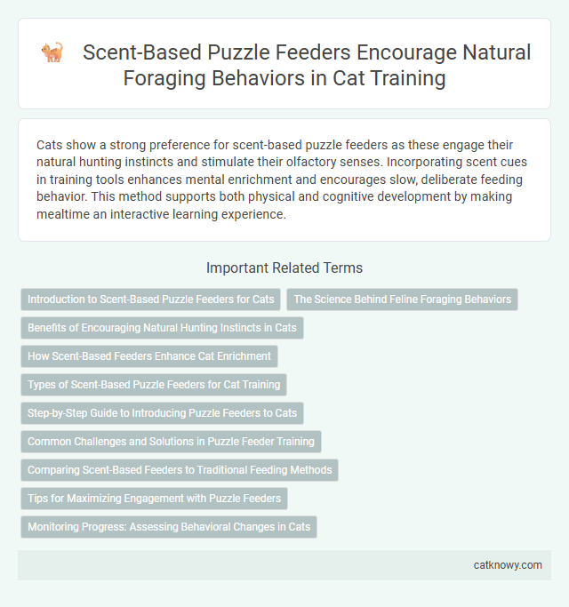 Scent-Based Puzzle Feeders Encourage Natural Foraging Behaviors in Cat Training