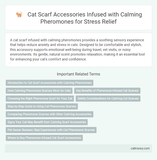 Cat Scarf Accessories Infused with Calming Pheromones for Stress Relief