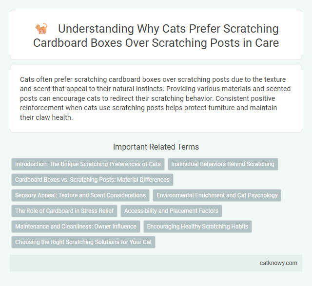 Understanding Why Cats Prefer Scratching Cardboard Boxes Over Scratching Posts in Care