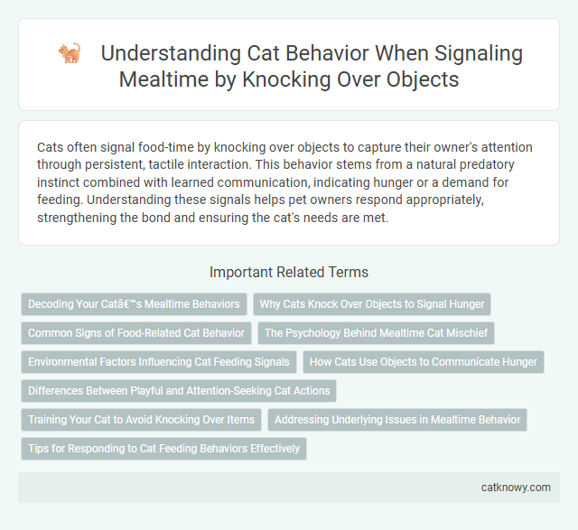 Understanding Cat Behavior When Signaling Mealtime by Knocking Over Objects