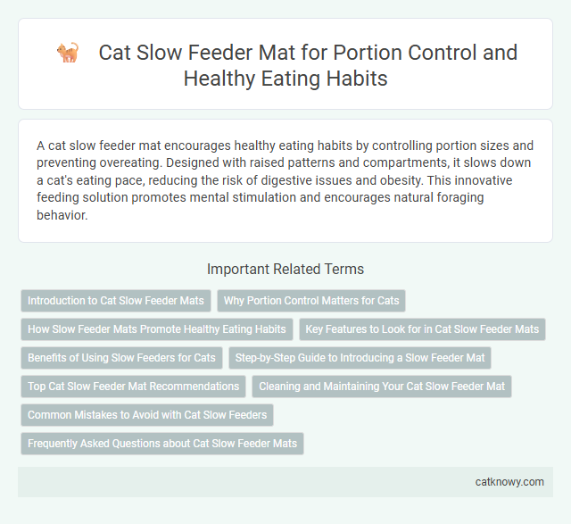 Cat Slow Feeder Mat for Portion Control and Healthy Eating Habits