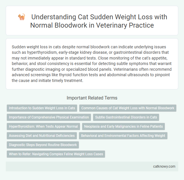 Understanding Cat Sudden Weight Loss with Normal Bloodwork in Veterinary Practice