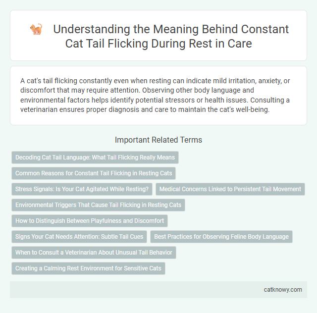 Understanding the Meaning Behind Constant Cat Tail Flicking During Rest in Care