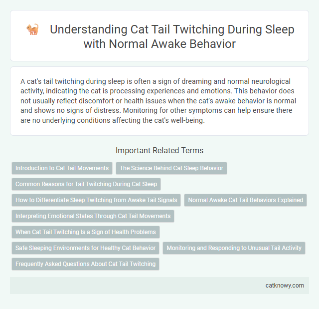Understanding Cat Tail Twitching During Sleep with Normal Awake Behavior