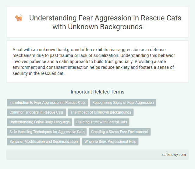 Understanding Fear Aggression in Rescue Cats with Unknown Backgrounds