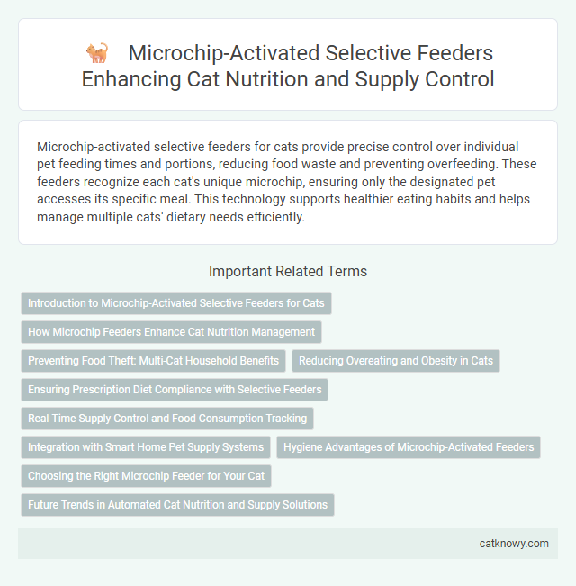 Microchip-Activated Selective Feeders Enhancing Cat Nutrition and Supply Control