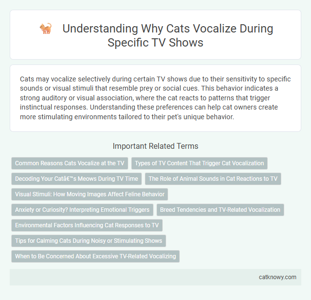 Understanding Why Cats Vocalize During Specific TV Shows