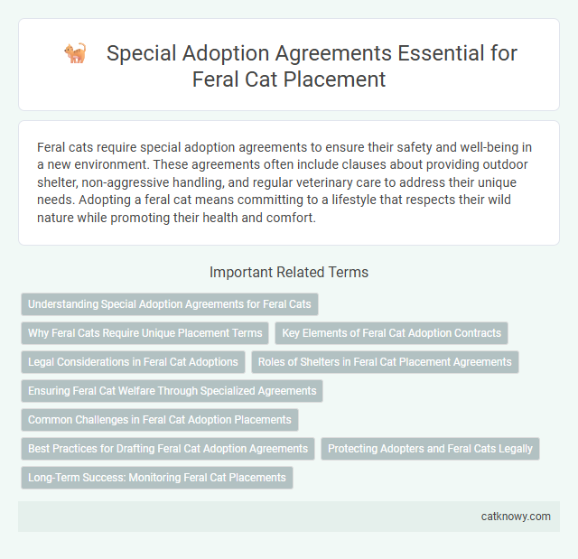 Special Adoption Agreements Essential for Feral Cat Placement