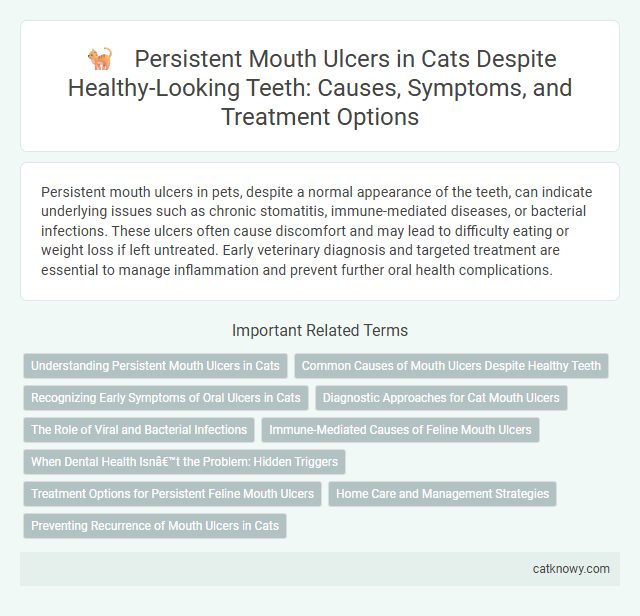 Persistent Mouth Ulcers in Cats Despite Healthy-Looking Teeth: Causes, Symptoms, and Treatment Options