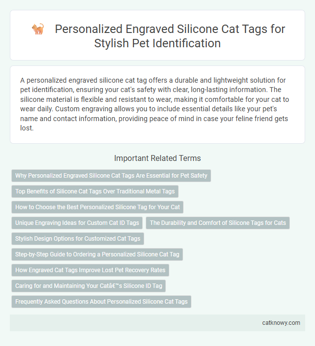 Personalized Engraved Silicone Cat Tags for Stylish Pet Identification