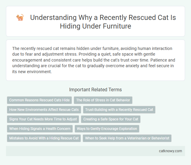 Understanding Why a Recently Rescued Cat Is Hiding Under Furniture
