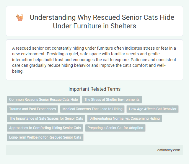 Understanding Why Rescued Senior Cats Hide Under Furniture in Shelters