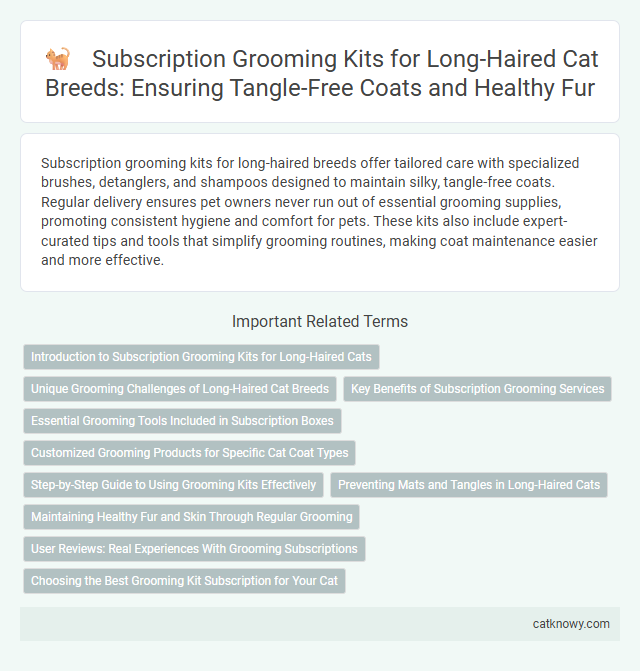 Subscription Grooming Kits for Long-Haired Cat Breeds: Ensuring Tangle-Free Coats and Healthy Fur