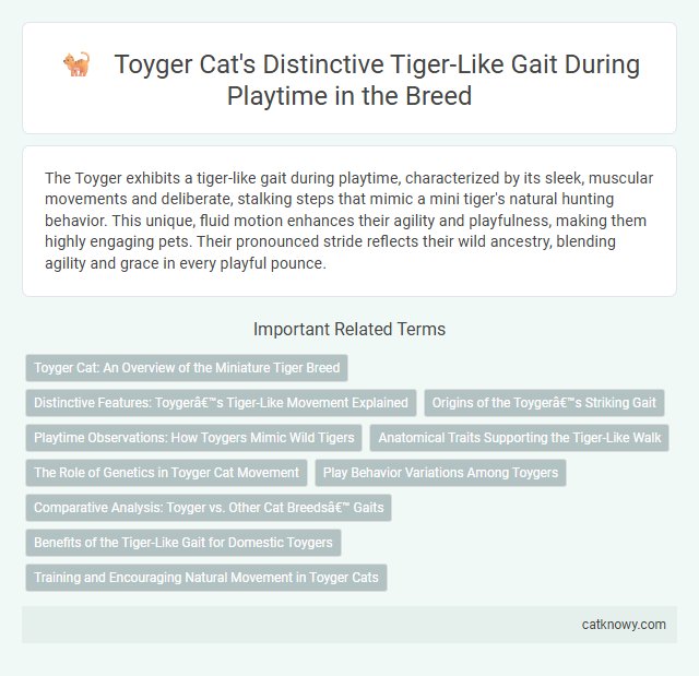 Toyger Cat's Distinctive Tiger-Like Gait During Playtime in the Breed