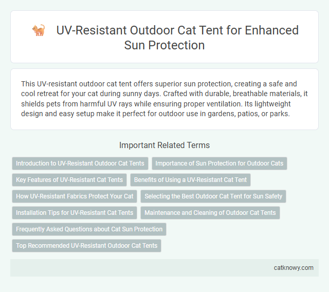 UV-Resistant Outdoor Cat Tent for Enhanced Sun Protection