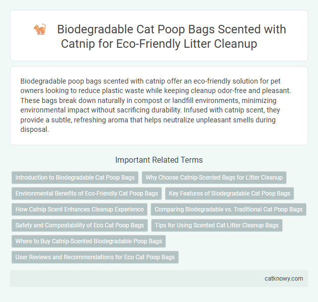 Biodegradable Cat Poop Bags Scented with Catnip for Eco-Friendly Litter Cleanup