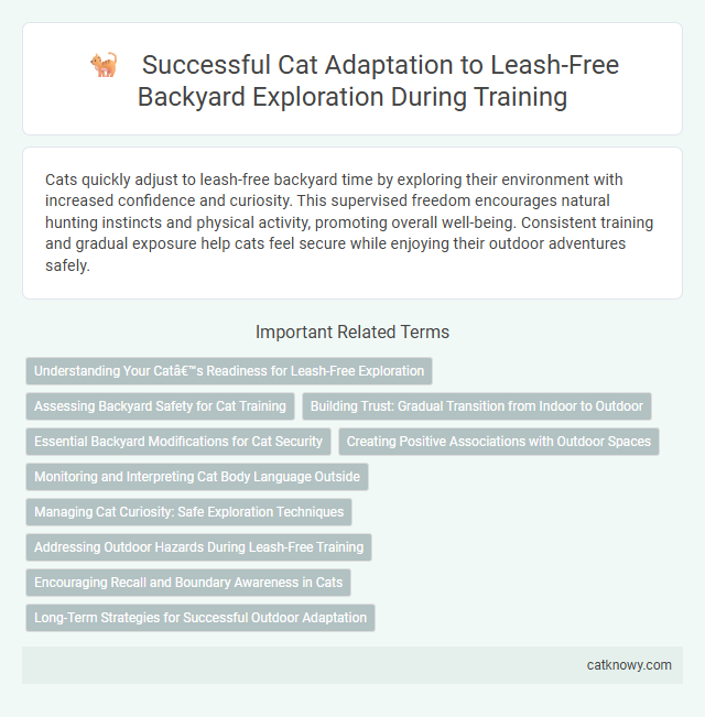 Successful Cat Adaptation to Leash-Free Backyard Exploration During Training