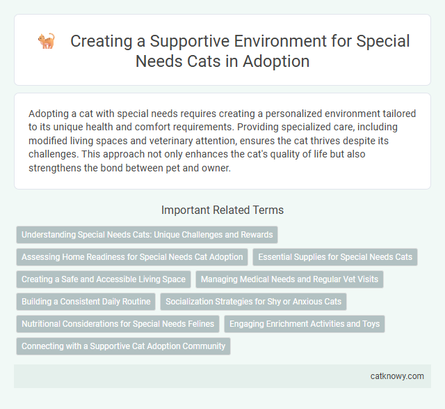 Creating a Supportive Environment for Special Needs Cats in Adoption