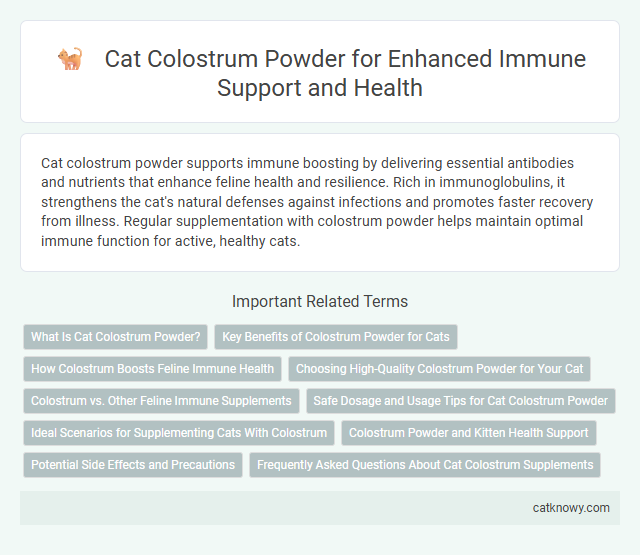 Cat Colostrum Powder for Enhanced Immune Support and Health