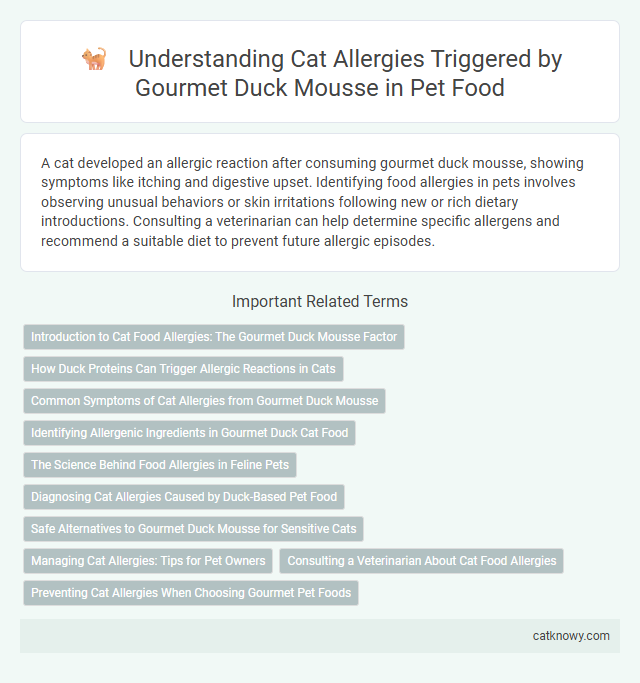 Understanding Cat Allergies Triggered by Gourmet Duck Mousse in Pet Food