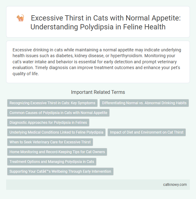 Excessive Thirst in Cats with Normal Appetite: Understanding Polydipsia in Feline Health