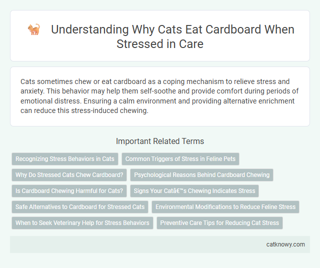 Understanding Why Cats Eat Cardboard When Stressed in Care