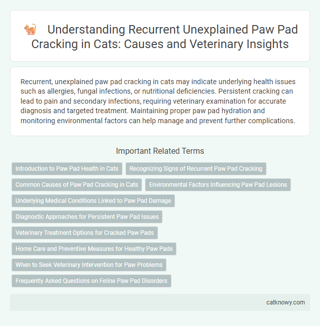 Understanding Recurrent Unexplained Paw Pad Cracking in Cats: Causes and Veterinary Insights