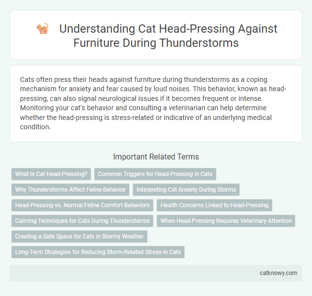 Understanding Cat Head-Pressing Against Furniture During Thunderstorms