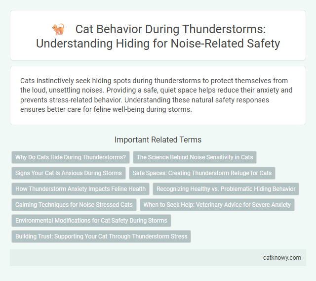 Cat Behavior During Thunderstorms: Understanding Hiding for Noise-Related Safety