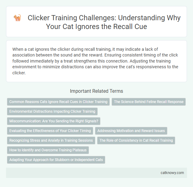 Clicker Training Challenges: Understanding Why Your Cat Ignores the Recall Cue