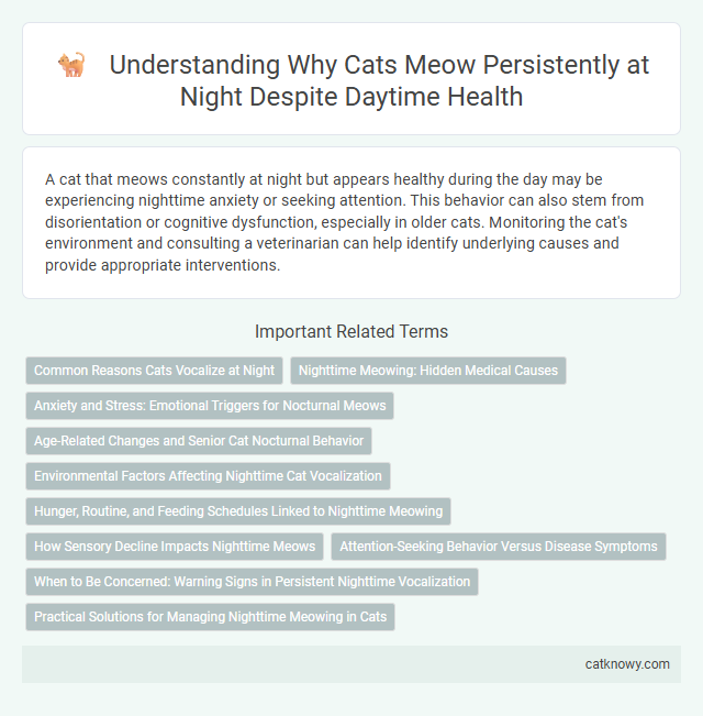 Understanding Why Cats Meow Persistently at Night Despite Daytime Health