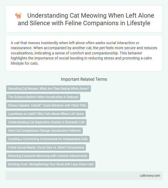 Understanding Cat Meowing When Left Alone and Silence with Feline Companions in Lifestyle
