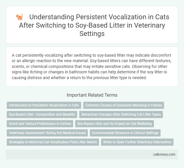 Understanding Persistent Vocalization in Cats After Switching to Soy-Based Litter in Veterinary Settings