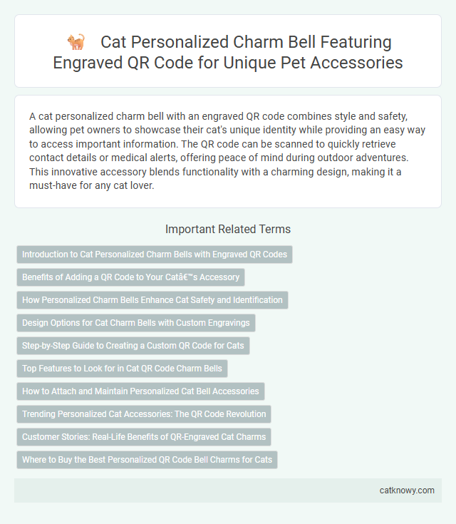 Cat Personalized Charm Bell Featuring Engraved QR Code for Unique Pet Accessories