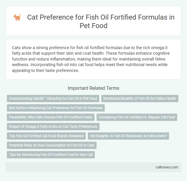 Cat Preference for Fish Oil Fortified Formulas in Pet Food