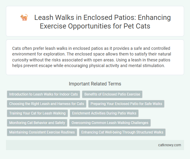 Leash Walks in Enclosed Patios: Enhancing Exercise Opportunities for Pet Cats