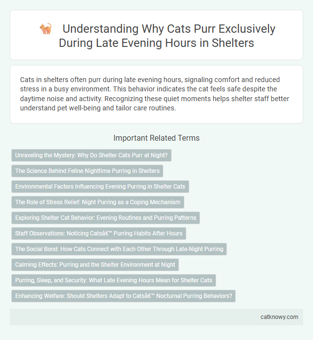 Understanding Why Cats Purr Exclusively During Late Evening Hours in Shelters