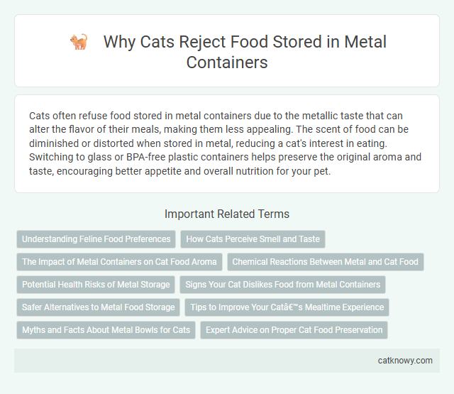 Why Cats Reject Food Stored in Metal Containers