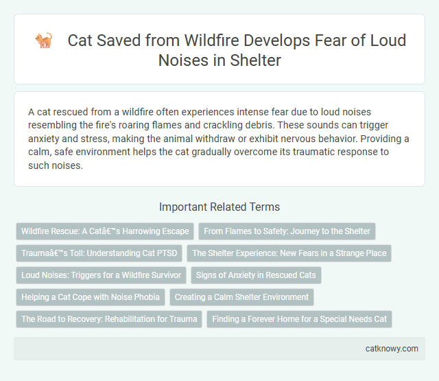 Cat Saved from Wildfire Develops Fear of Loud Noises in Shelter
