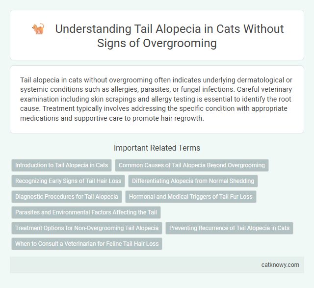 Understanding Tail Alopecia in Cats Without Signs of Overgrooming