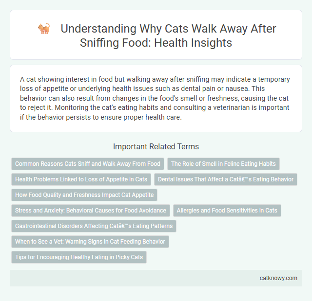 Understanding Why Cats Walk Away After Sniffing Food: Health Insights