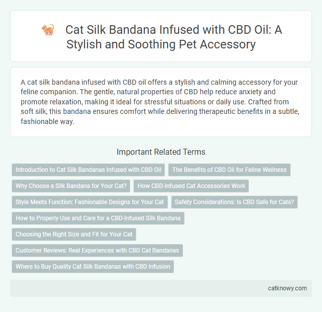 Cat Silk Bandana Infused with CBD Oil: A Stylish and Soothing Pet Accessory