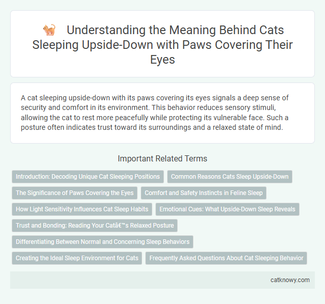 Understanding the Meaning Behind Cats Sleeping Upside-Down with Paws Covering Their Eyes