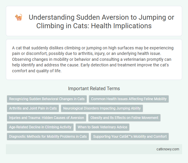 Understanding Sudden Aversion to Jumping or Climbing in Cats: Health Implications