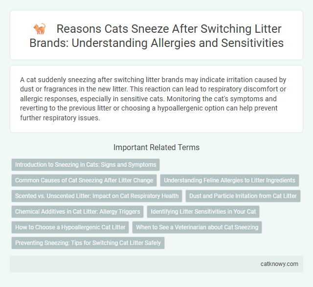 Reasons Cats Sneeze After Switching Litter Brands: Understanding Allergies and Sensitivities