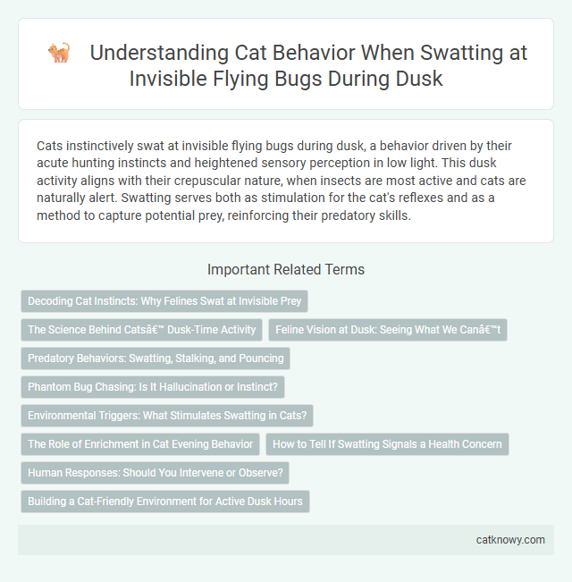 Understanding Cat Behavior When Swatting at Invisible Flying Bugs During Dusk