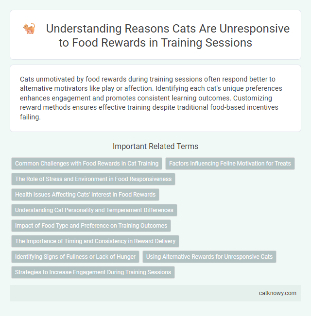 Understanding Reasons Cats Are Unresponsive to Food Rewards in Training Sessions