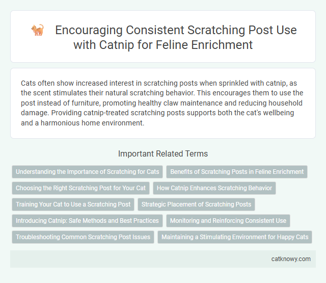 Encouraging Consistent Scratching Post Use with Catnip for Feline Enrichment