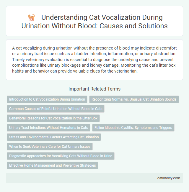 Understanding Cat Vocalization During Urination Without Blood: Causes and Solutions