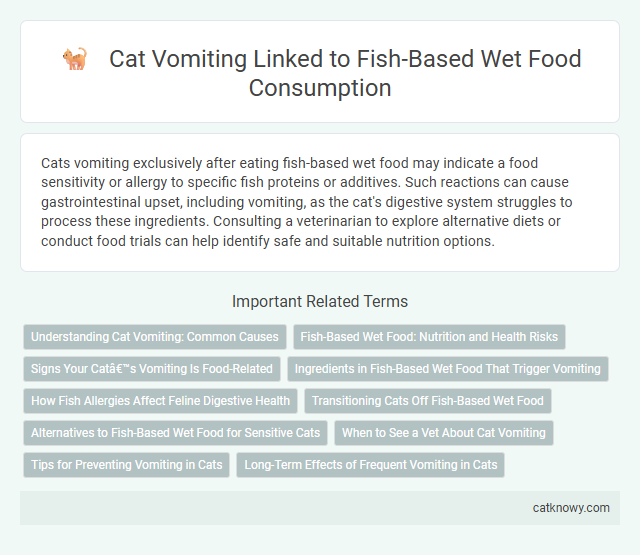 Cat Vomiting Linked to Fish-Based Wet Food Consumption